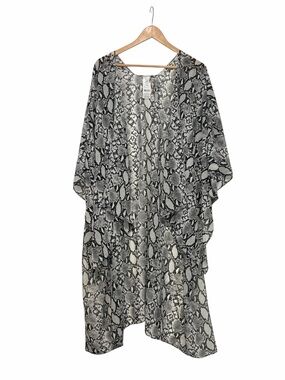 NEW Python Snake Print Half Sleeve Kimono Lightweight One Size